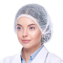 120 Pcs Disposable Bouffant Caps 21 Inch Polypropylene Non-Woven Hair Nets White