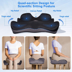 Seat Cushion for Hip Coccyx Pressure Relief, 6In Thick Extra Large Ergonomic