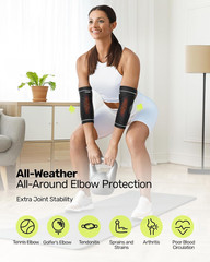 Elbow Compression Sleeve 2 Pack High Elastic Elbow Brace Tendonitis Grey Medium