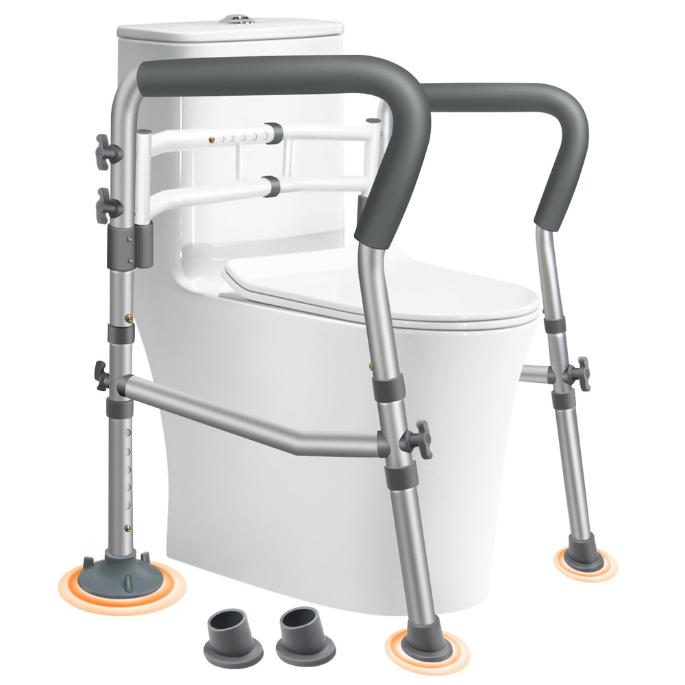 DePango Toilet Safety Rails for Elderly, Adjustable Handicap Toilet Seat with…