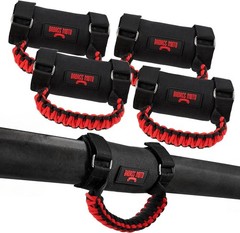 Roll Bar Grab Handles 4-Pack UTV ATV SxS – Red Nylon, Easy Install, Enhanced …