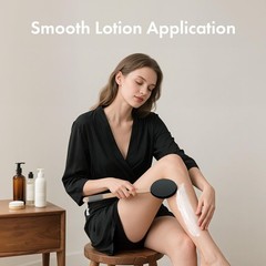 AmazerBath Lotion Applicator for Back, Feet, 4 Replacement 4 Piece Set, Black