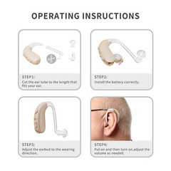 JINGHAO Hearing Aid For Severe Loss Digital 65/132 dB BTE Rechargable Battery US