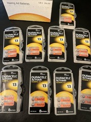 NEW 9 Pks Duracell Size 13 Activair PR48 P13 Hearing Aid Batteries Exp 6-27 72