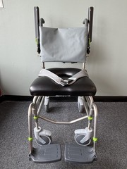 RAZ-AP Rolling Shower Chair Commode Chair w/ Brakes- 407 lb Capacity MINT* #L127