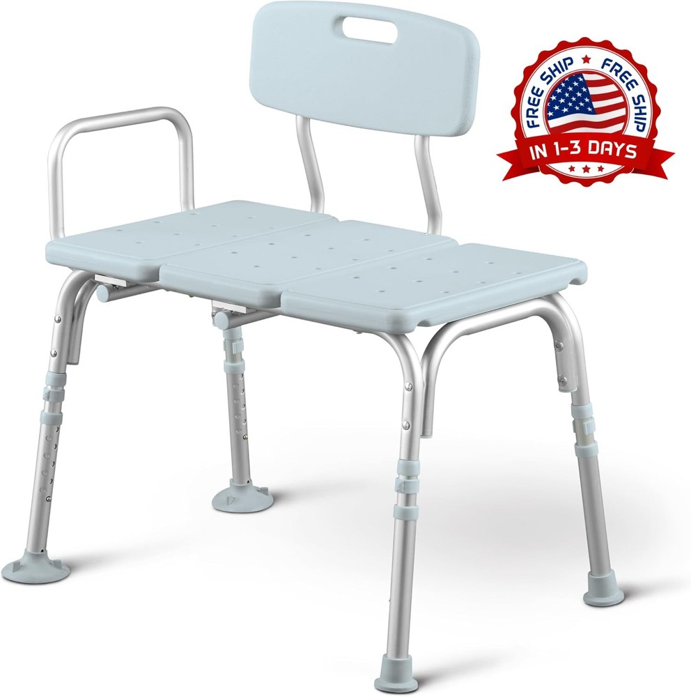 Banco de ducha ajustable y asiento de baño para personas mayores, 350 libra NEW