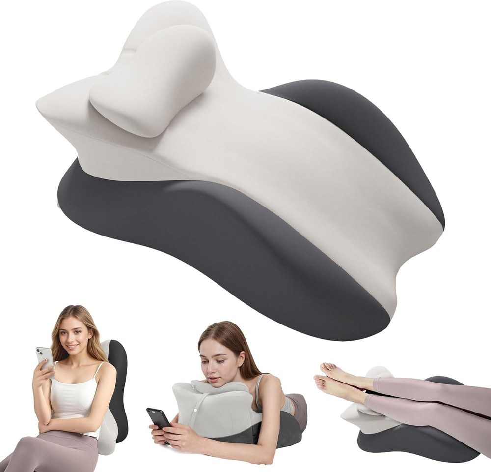 Memory Foam Wedge Pillow Multi-Position Bed Support Pillow for Sitting Up Prone