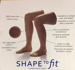 Shape to Fit 18 mmHg Thigh High Compression Stocking w/ stay up band – Anti Embo