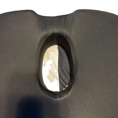 AUVON Ergonomic Black Seat Cushion with Donut Center Cutout, Removable Cover VGC