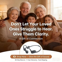 Bone conduction hearing aid Waterproof Rechargeable Long battery for Old People