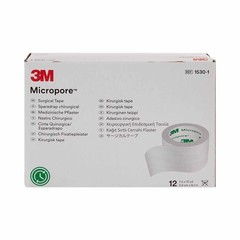 3M Micropore Skin Friendly Paper Medical Tape, 1 Inch X 10 Yards, Box of 12