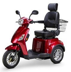 Red Bespoke Legacy 3 Wheel Scooter 400 lb capacity 15 mph max /charge Heavy Duty