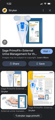 Sage Stryker 5404 Primofit External Urine Management for male catheter