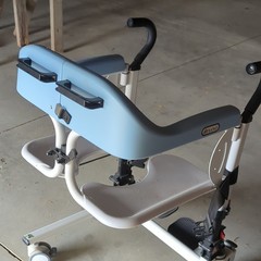 Invacare Adjustable Height Wheeled Toilet Frame, Blue/White/Black