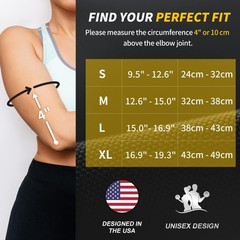 CAMBIVO 2 Pack Tennis Elbow Brace for Tendonitis and Medium, Grey