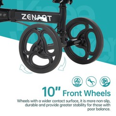 Zenart Steerable Knee Walker Deluxe Medical Scooter for Foot Injuries Compact.