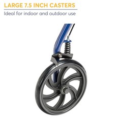 Drive Medical Four Wheel Rollator Rolling Walker with Fold Up Removable Back Sup