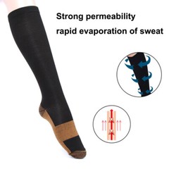 1/5 Pairs Copper Compression Socks 20-30mmHg Graduated Support Mens Womens S-XXL