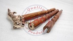Designer Brass Running fox Handle Wooden Walking Cane Stick Handmade Decorative