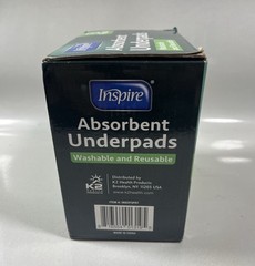 Inspire Washable and Reusable Absorbent Underpads Incontinence 18 x 24 3-Pack