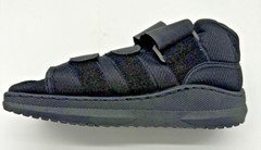 BraceAbility Closed Toe Walking Shoe Small Black Lightweight Broken Toe Boot