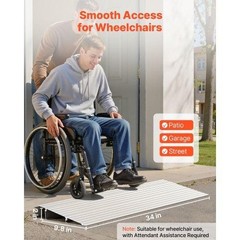 Door Threshold Ramp 2 inch Rise Aluminum Alloy Threshold Ramp Rated 800