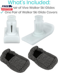 Walker Ski Glides & Covers 4 PCS Tennis Ball Accessories Sliders for Seniors