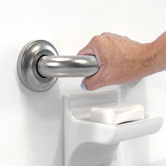 1-1/4″ Knurled Grab Bar, ADA Compliant Bath Safety Shower Handrail, Bathroom Mob
