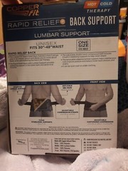 Copper Fit Rapid Relief 3-In-1 Hot/Cold Therapy Back Support One Size
