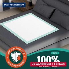MILDPLUS Disposable Bed Pads with Adhesive Strip 30″ x 36″ (50 Count), Super Abs