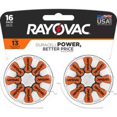 Rayovac Size 13 1.45V Hearing Aid Battery – 16pk