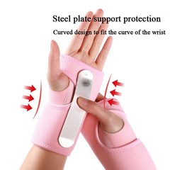 2x Carpal Tunnel Wrist Brace & Splint and Palm Cushion Adjustable and Fits Both