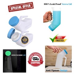 32 oz Spill Proof Urinals with Volume Marking & Glow in Dark – PerfectMed Pack