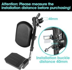Wheelchair Footrest with Comfort Foam Cushion – Adjustable Lift & Extendable Leg