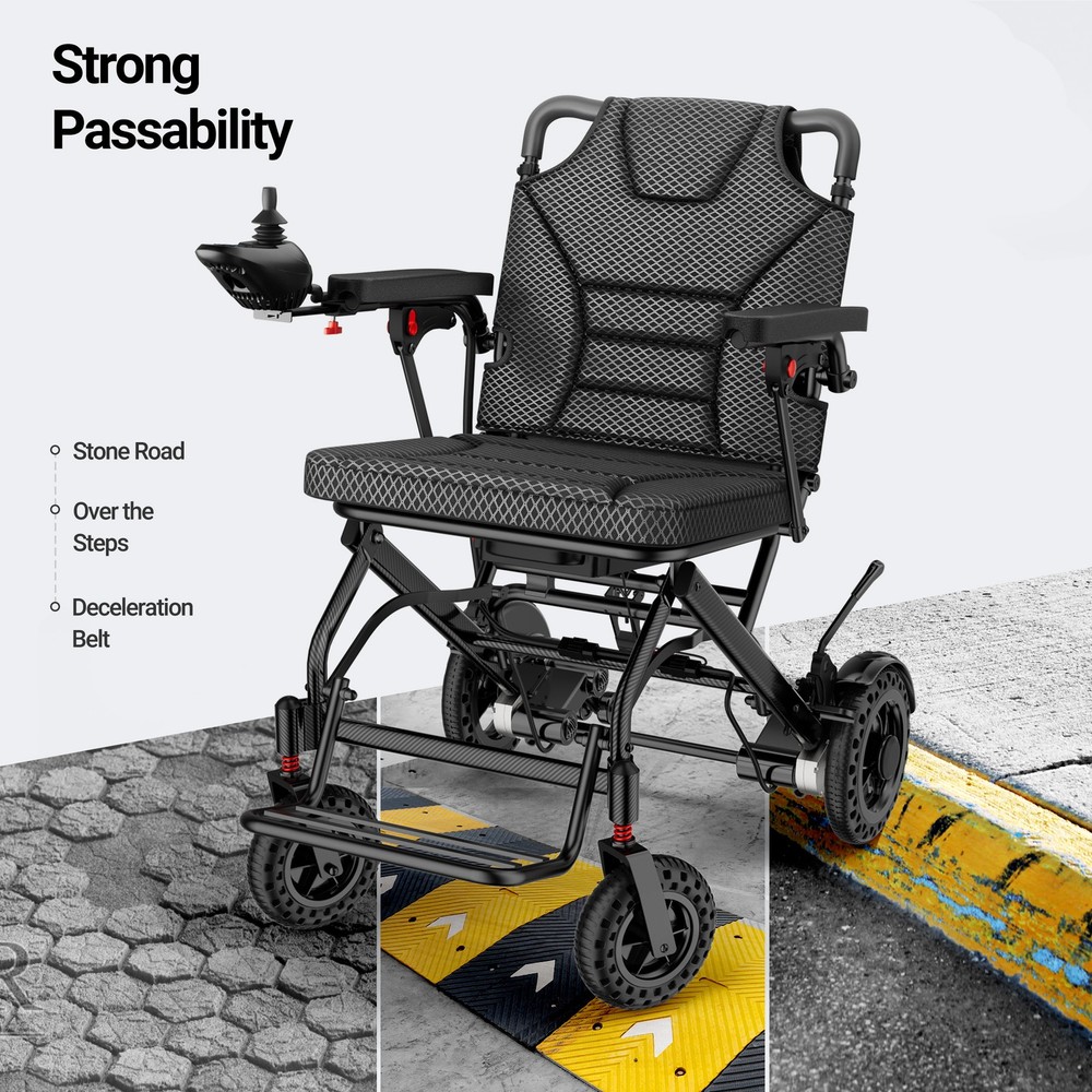 36lb Electric Wheelchair Light Weight Folding Power Wheelchairs for Adults FDA