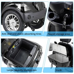 800W Heavy Duty Mobility Scooter 4-Wheel 31 Miles Fit For Senior 500lbs Capacity