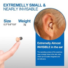 Jinghao CIC Hearing Aids for Seniors Reachargeable with Charging Case Nearly Inv