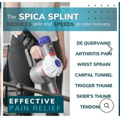 BraceAbility Thumb & Wrist Spica Splint Tenosynovitis Size S – Left Hand