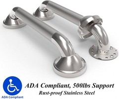 1¼“ x 16″ ADA Bath Safety Knurled Grab Bar – Heavy Duty 500lbs Support – 1 1/4″