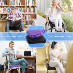 Luxury Gel Seat Cushion – Cooling Chair Pad for Long Sitting, 16.5×15 Inch