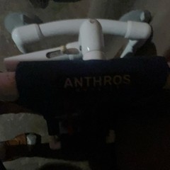 Anthros Collapsible Walker Blue White Red Mobility Aid