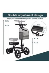 COSYWILL All-Terrain Steerable Knee Scooter Foldable Knee Walker Black