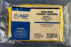 New 6 Pair ASP Medical Non-Skid Double Tread Hospital Patient Socks YELLOW L