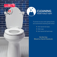 Bemis 400TTA Economy Durable Wood Toilet Seat, Made in USA, ROUND, White