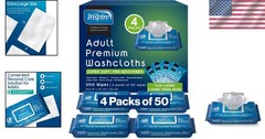 Oversized 8×12 Adult Wet Wipes: Hypoallergenic Cleansing for Seniors – 200 Count
