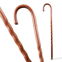 Brazos Handcrafted Wood Walking Cane, Twisted Oak, 37 Inch (Pack of 1), Red