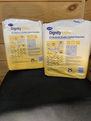 2 pks Hartmann Dignity Extra Moderate Bladder Control Incontinence Pads, 25 Ct