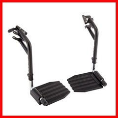 Adjustable Swing-Away Wheelchair Footrest with Flip-Up Composite Footplate