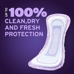 Poise Incontinence Pads for Women, 4 Drop Moderate Absorbency, Long Length,16.pc