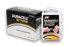 40 Duracell Hearing Aid Batteries Size: 312
